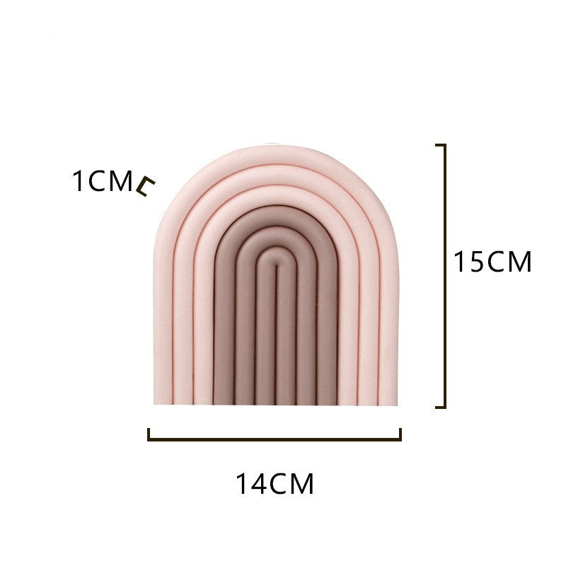 【北欧雑貨】レインボーシリコンパッド グラデーションピンク