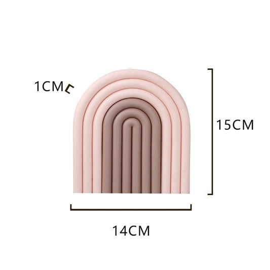 【北欧雑貨】レインボーシリコンパッド グラデーションピンク