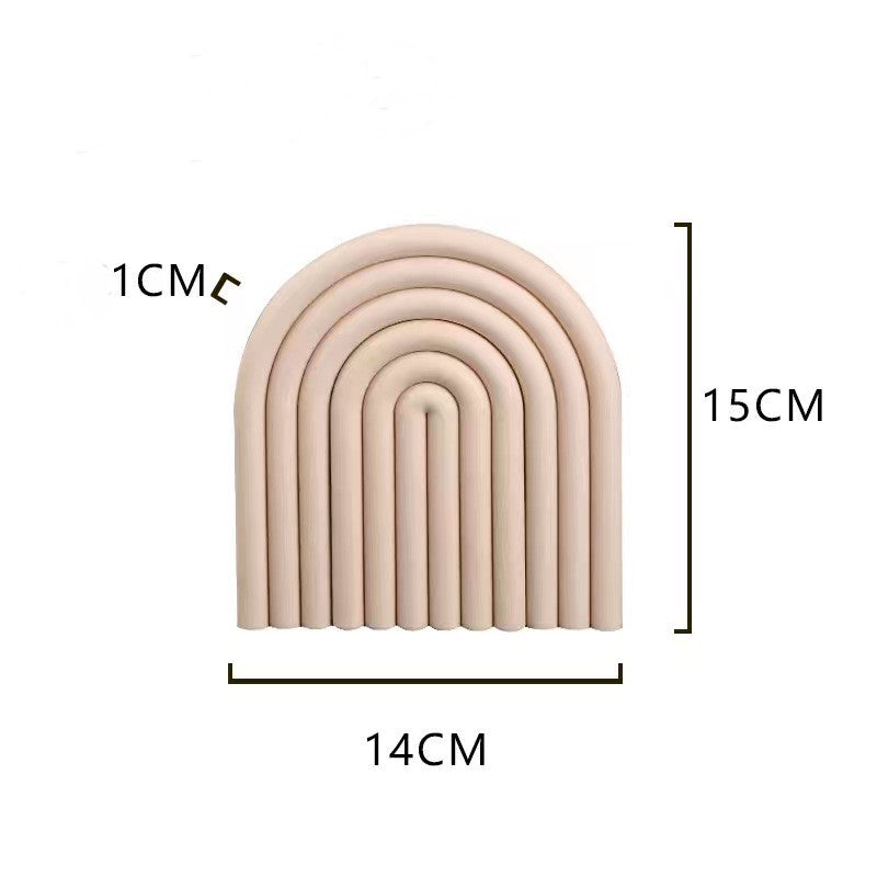 【北欧雑貨】レインボーシリコンパッド ベージュ